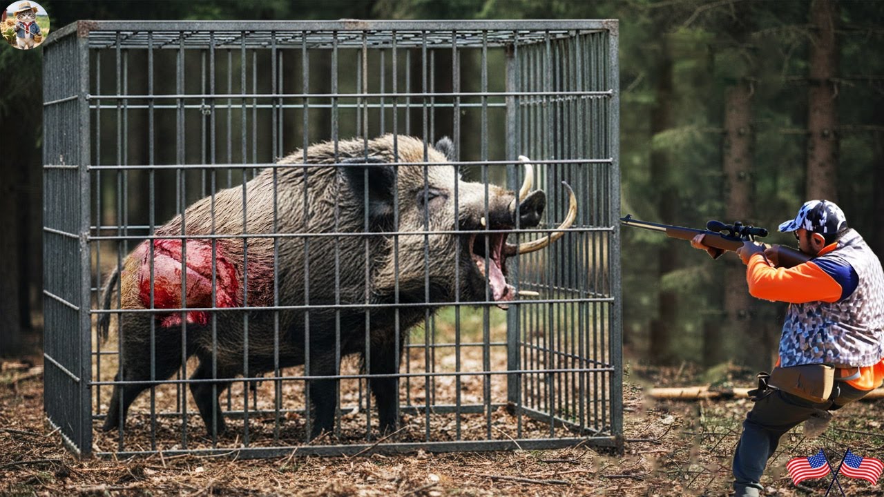 🔴The Wild Boar Monster Falls into a Trap - A Frenzied Fight - Hunters Rush to Confront It