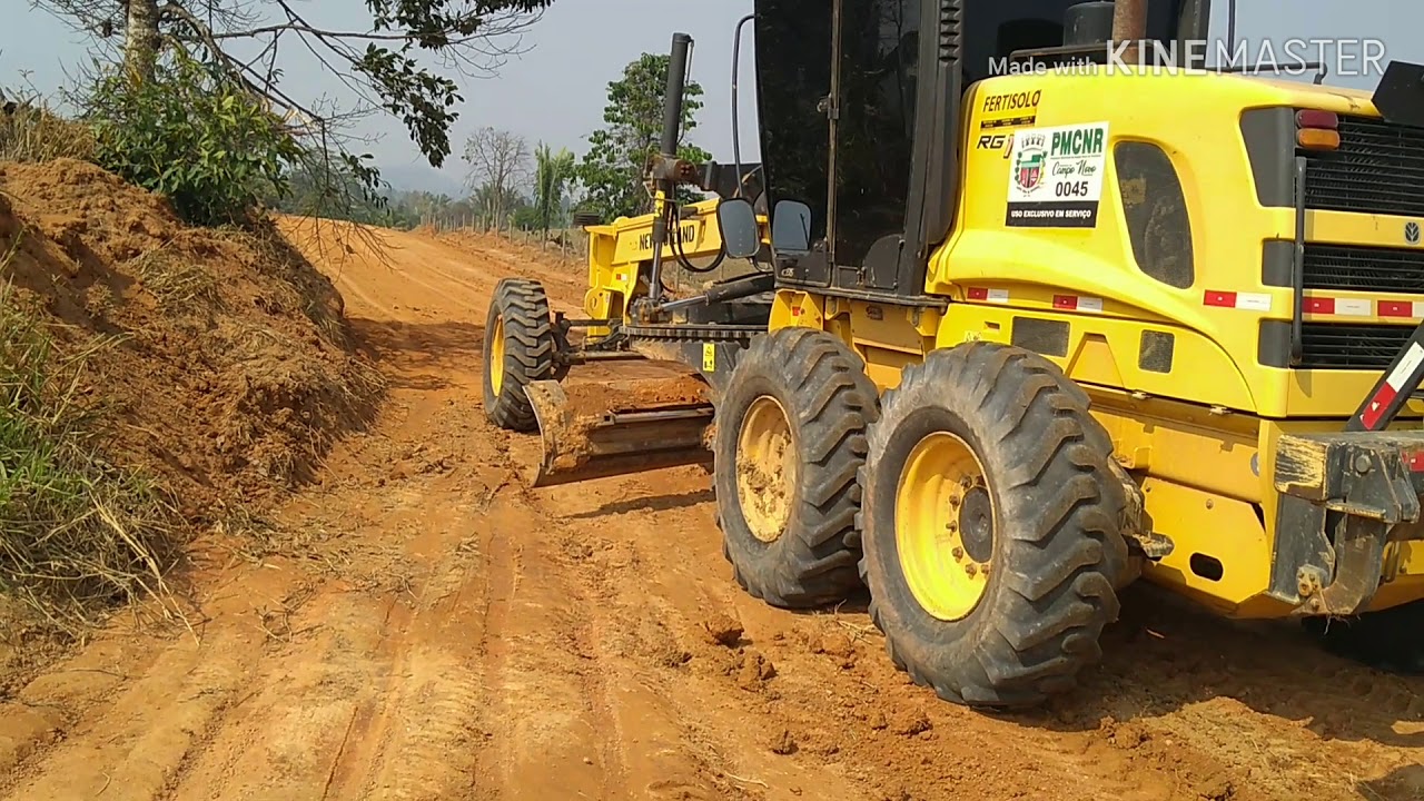 Pá carregadeira W130b, Patrol Rg140b e Cat120k no patrolamento