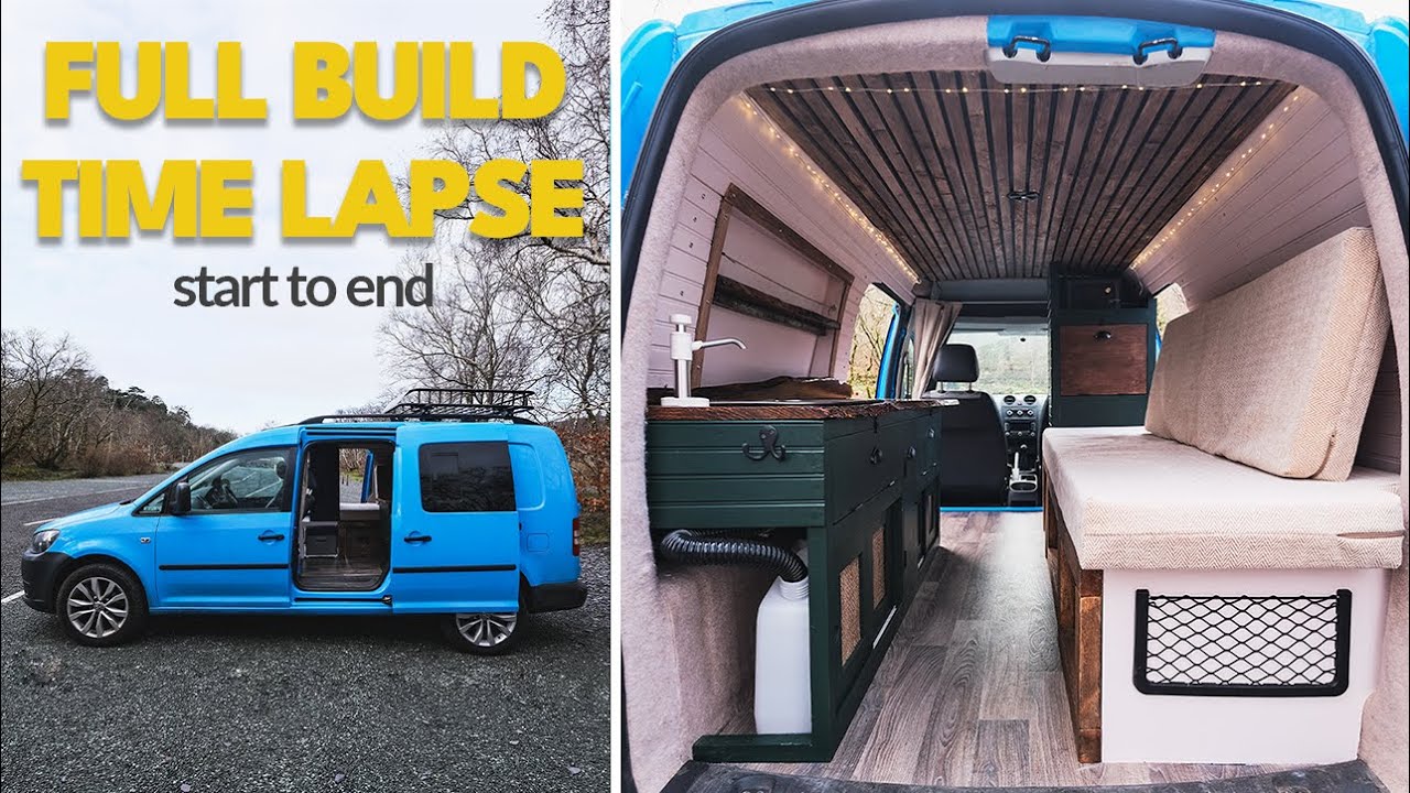 Micro Camper Van Conversion | DIY Full Build Time Lapse | VW Caddy