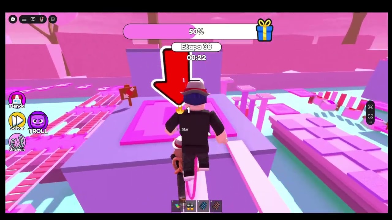Jugando un Obby para dos
