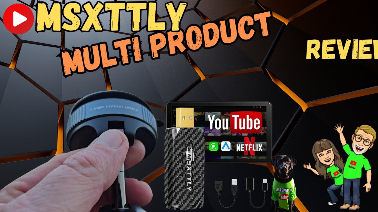 MSXTTLY Magnetic Phone Holder AND Wired Carplay USB Dongle 