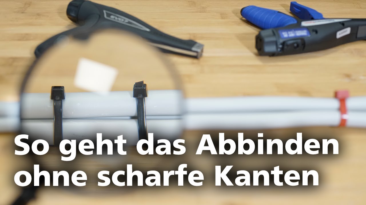 Kabelbinderzange EVO7: Wie Kabelbinder kantenfrei abschneiden? FAQ (DE)