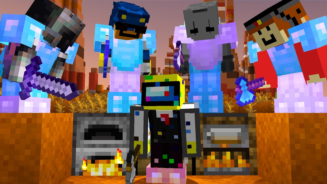 Minecraft Speedrunner VS 4 Hunters (Manhunt)