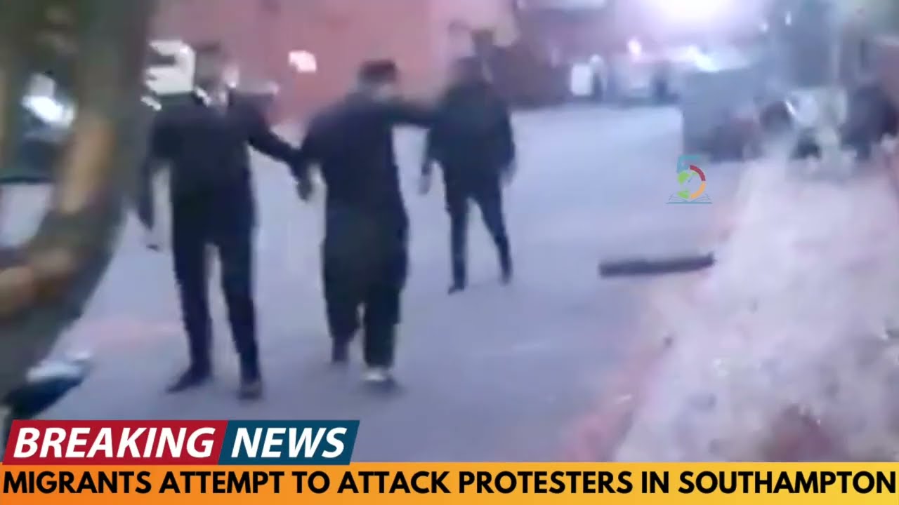 МИГРАНТЫ ПОПЫТАЛИСЬ НАПАДАТЬ НА ПРОТЕСТУЮЩИХ В САУТГЕМПТОНЕ