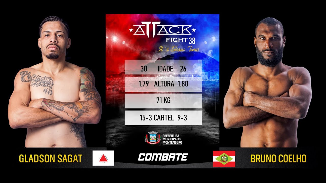 ATTACK FIGHT 38 - GLADSON SAGAT vs BRUNO COELHO 71KG
