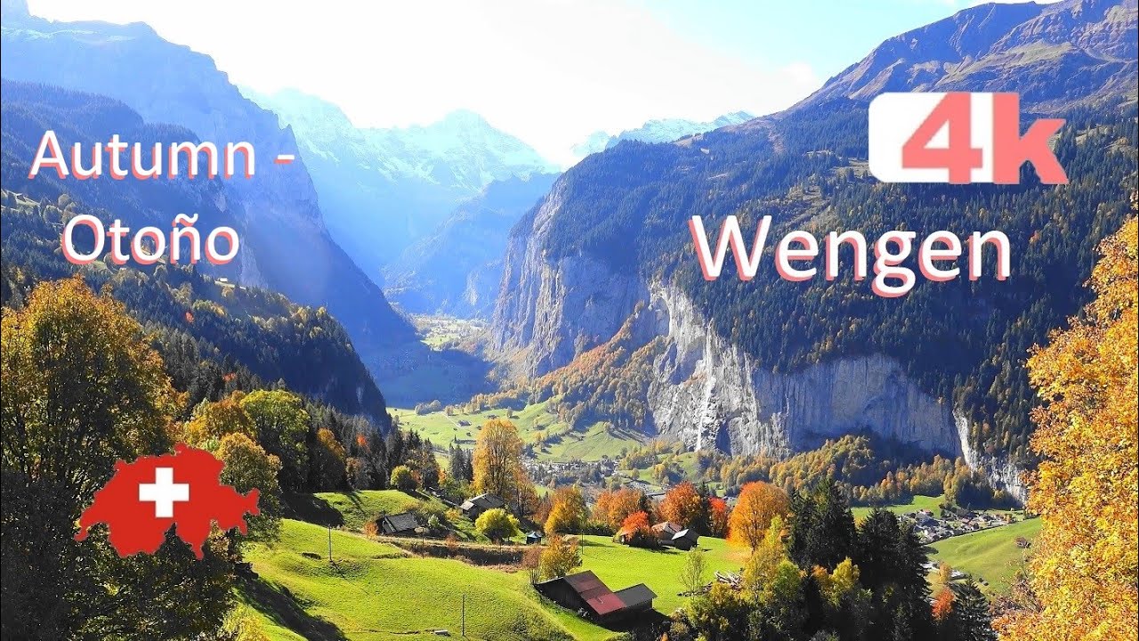 SWITZERLAND - WENGEN - PART 9 - LAUTERBRUNNEN - Walking Tour beautiful villages - hermosos - 4k