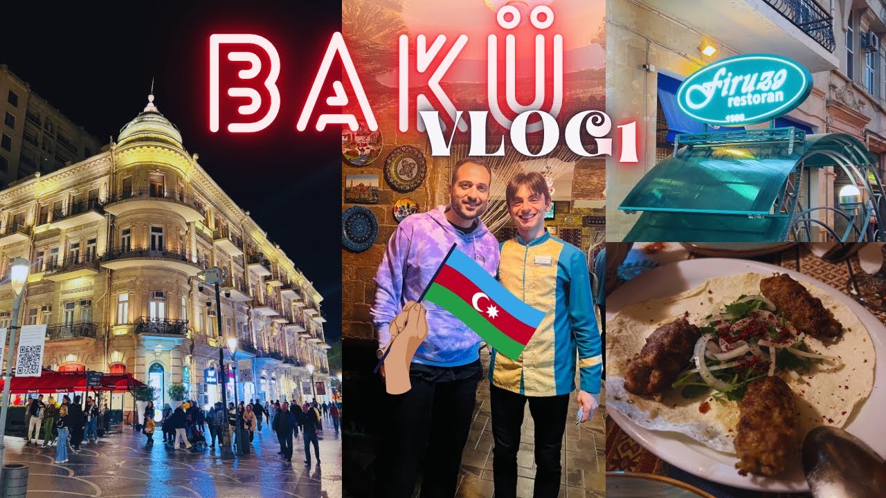 Bakü VLOG 1/5 | Azerbaycan Bakü'yü İlk Günden Çok Sevdik! UCUZ, VİZESİZ Bakü Gezi Turu