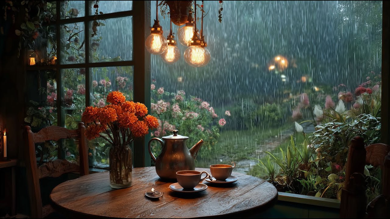 Gentle Piano Melodies 🎹🍵 Cozy Tea Room Ambience for Stress Relief & Sleep