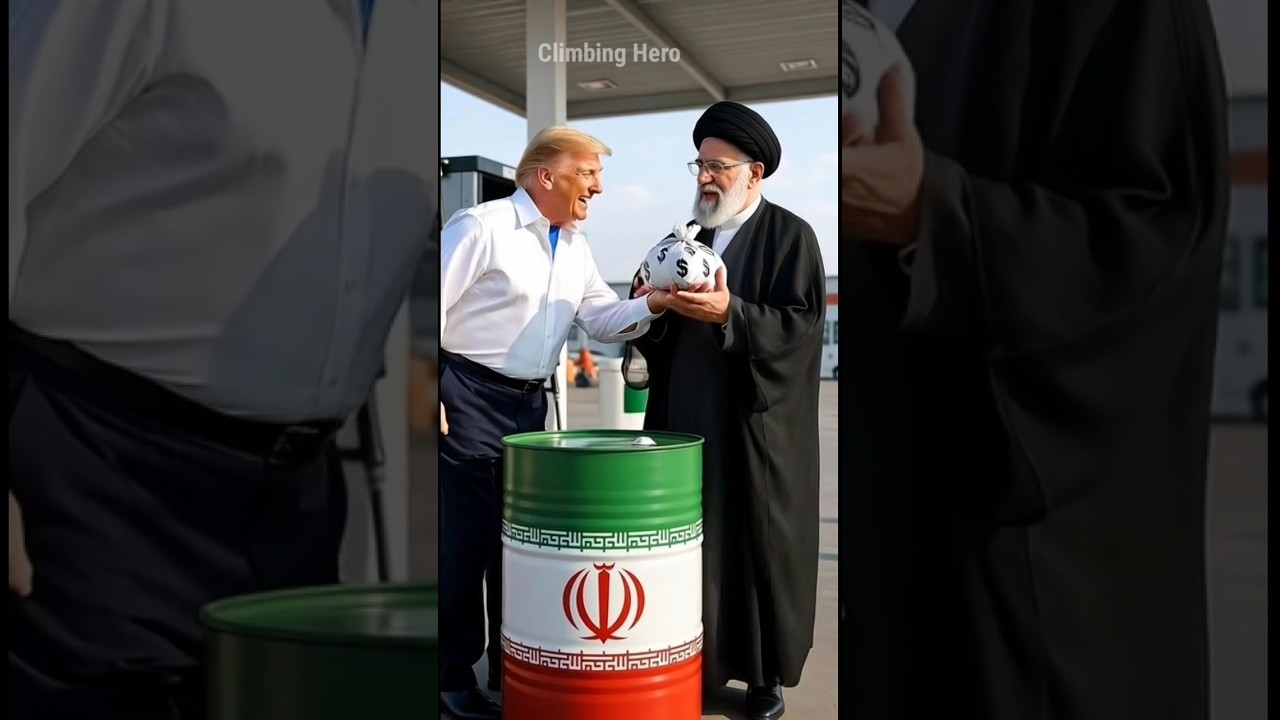 Secret Oil Deal 😎 | Trump & Ali Khamenei Funny Video #funnyshorts  #trump  #viralshorts