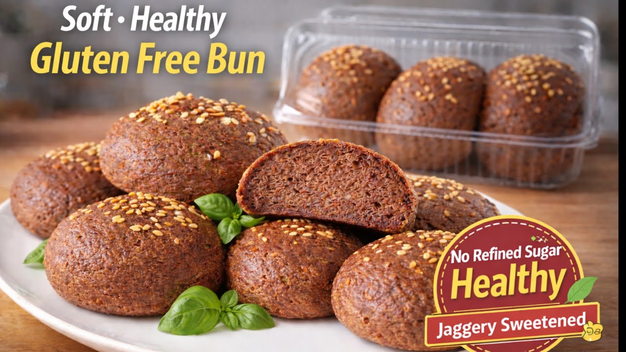 Soft Gluten-Free Ragi Buns | No Maida No Wheat | Eggless Healthy Buns Recipe