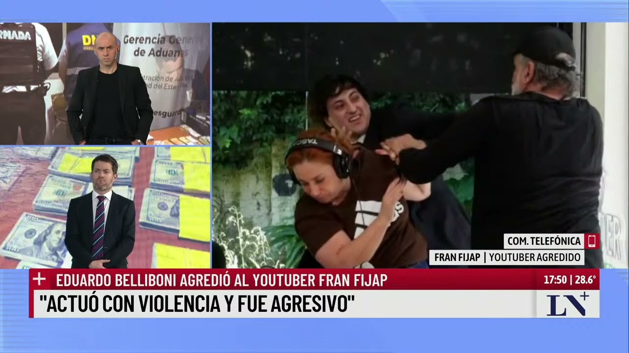 Eduardo Belliboni agredió al youtuber Fran Fijap: 
