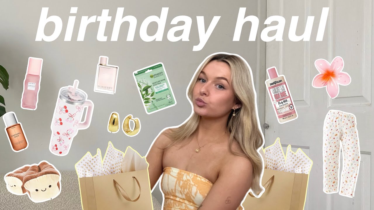 еще один неожиданный ПОДАРОК ​​НА ДЕНЬ РОЖДЕНИЯ 🎂🌷 все, что мне подарили на день рождения!!