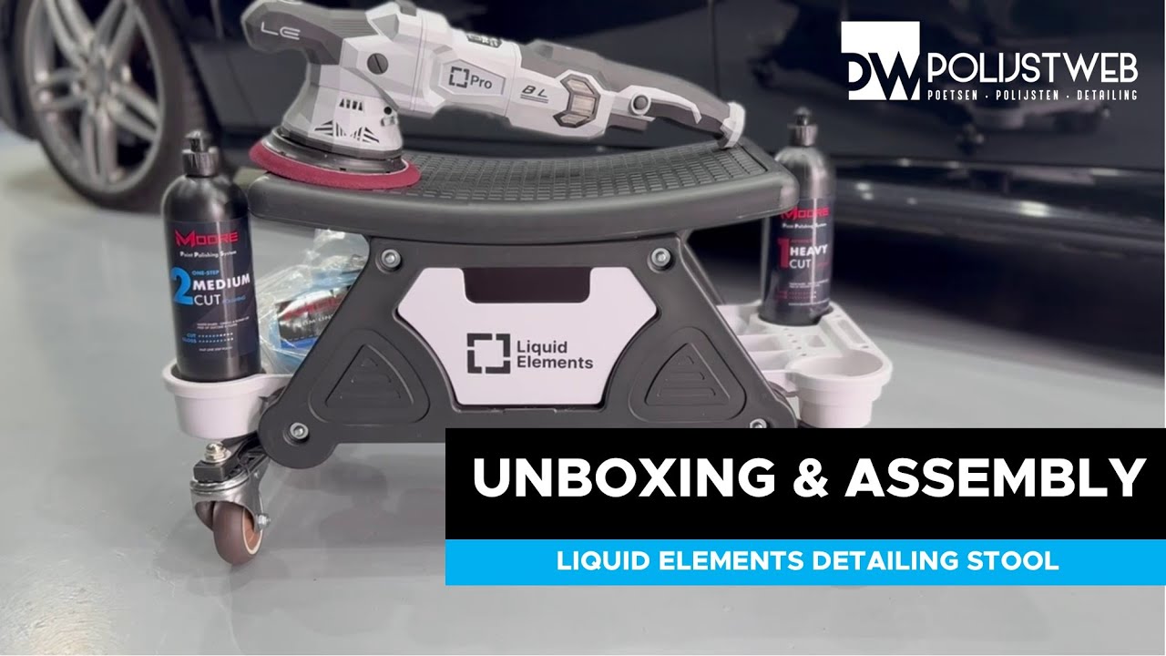Unboxing & Assembly | Liquid Elements Detailing Stool for Car Enthusiasts