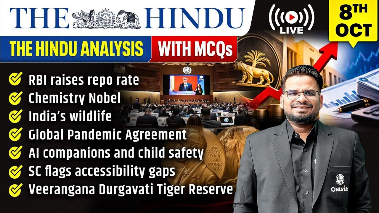 The Hindu Analysis | 8th October 2026 | The Hindu Newspaper  - Practice Questions | Prashant Sir