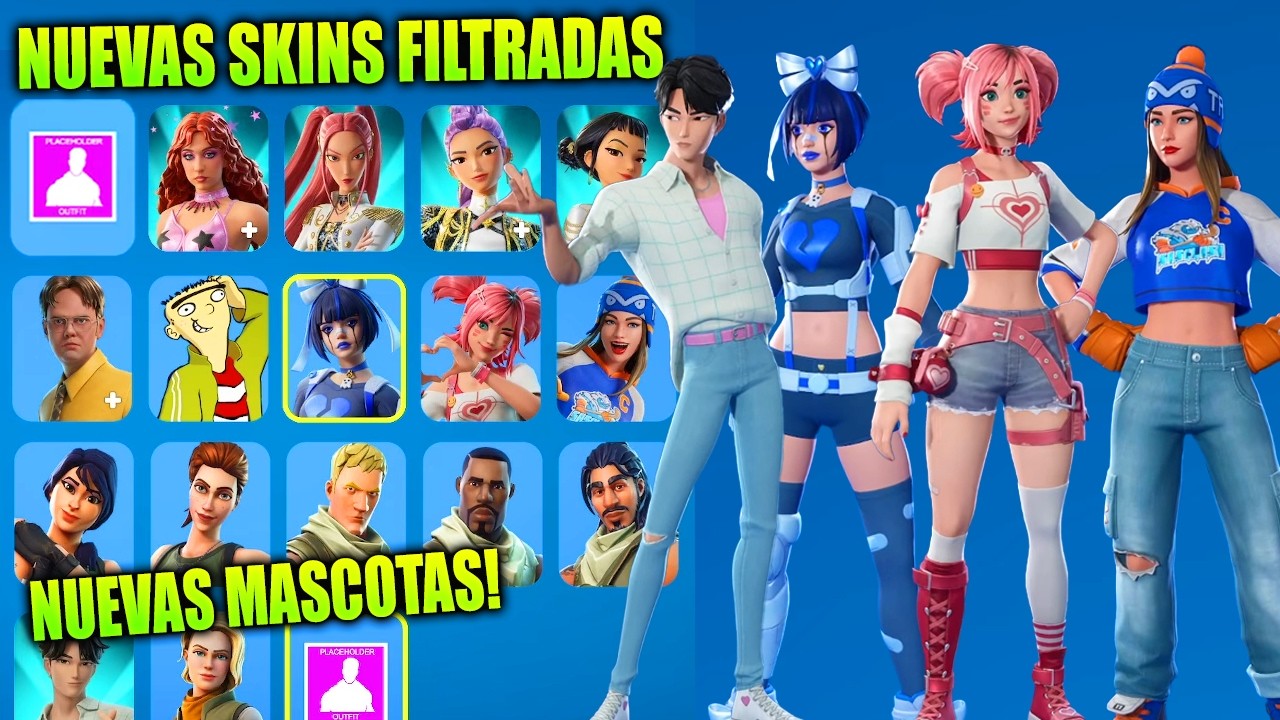 Todo NUEVO Filtrado FORTNITE Skins & Bailes! (Nuevas mascotas, skin San Valentin y más)