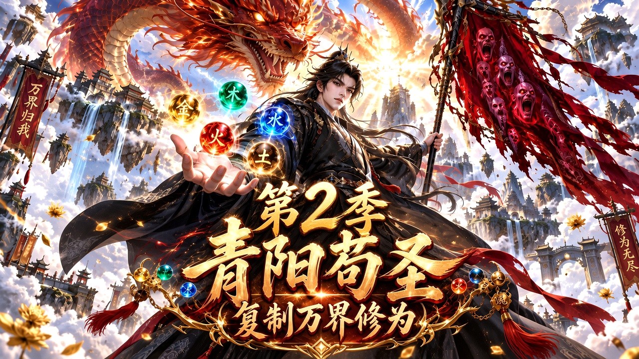 第2季：全新爽文修仙动漫来袭！人人看不起的老头手握复制修为系统，凭借逆天实力返老还童杀穿强敌！快来围观！#修仙 #动漫