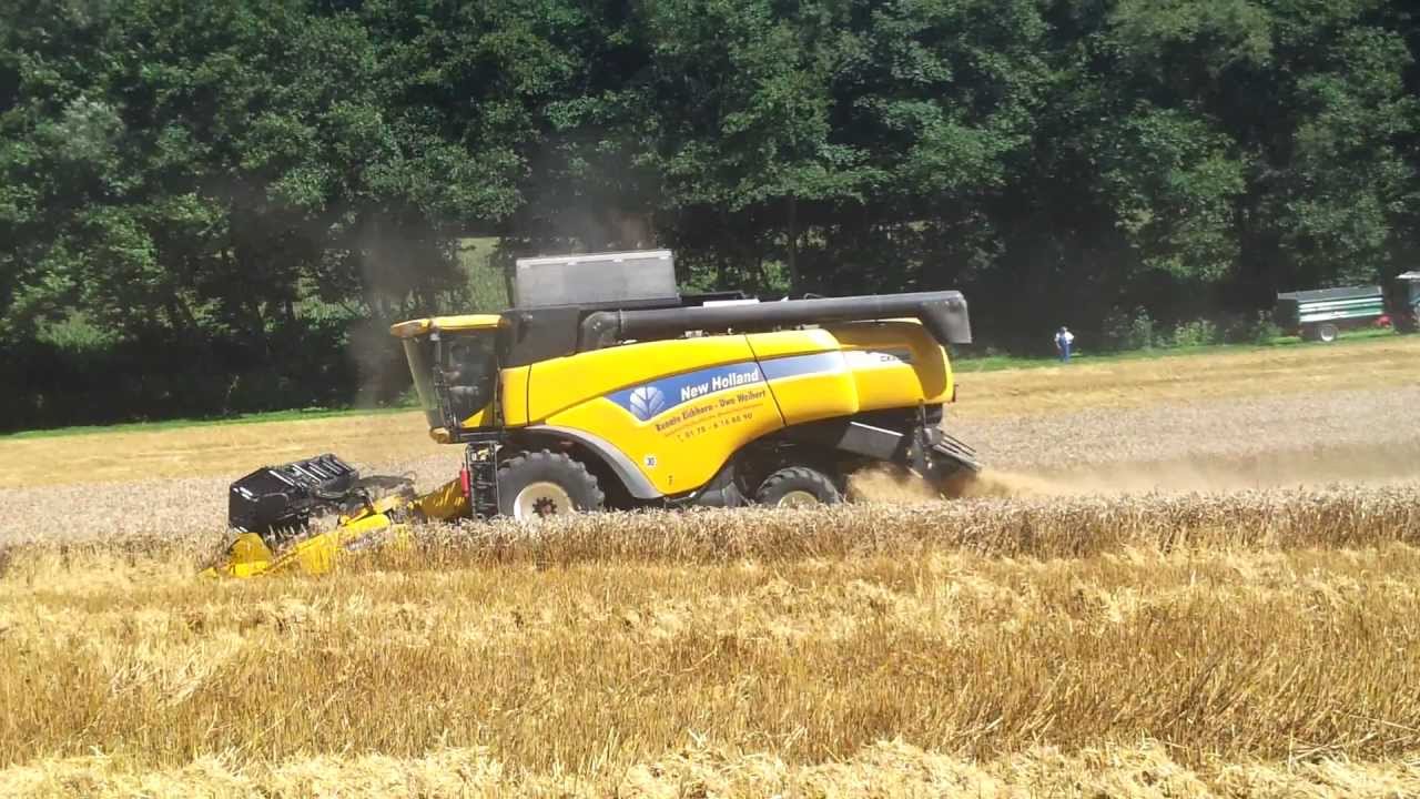 Weizen Dreschen 2012 mit New Holland Cx 8050