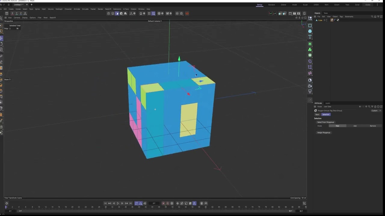 Use Zbrush's Polygroups in Cinema 4D