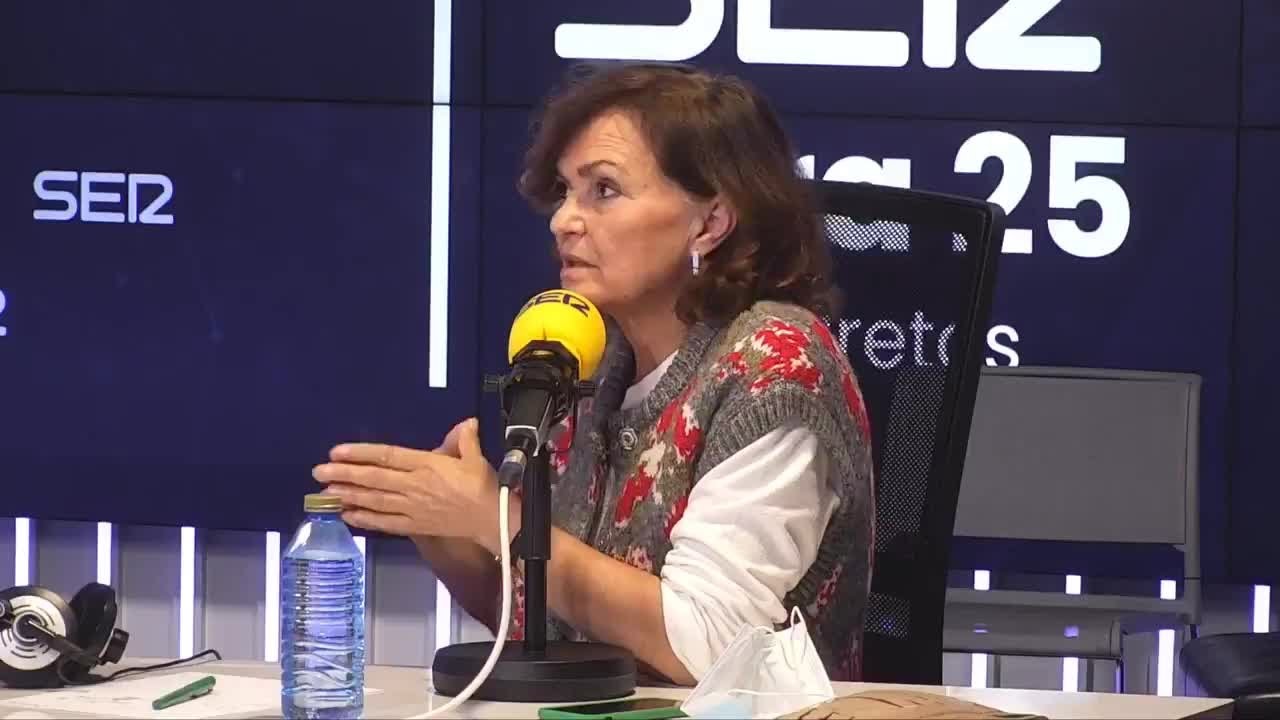 Carmen Calvo ROTUNDA con Pablo Iglesias: 