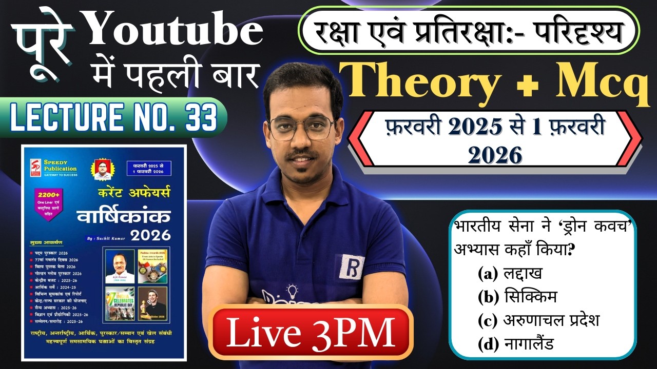 रक्षा एवं प्रतिरक्षा:- परिदृश्य | Speedy Current Affairs | Page by Page | Theory + MCQ