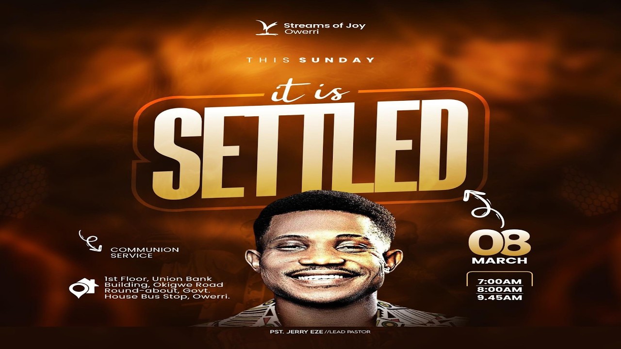 IT IS SETTLED || COMMUNION SERVICE || 8TH MARCH 2025