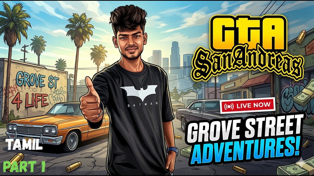 GTA San Andreas Live Stream Tamil 🔥 Full Gameplay | CJ Story Mode | 1080P