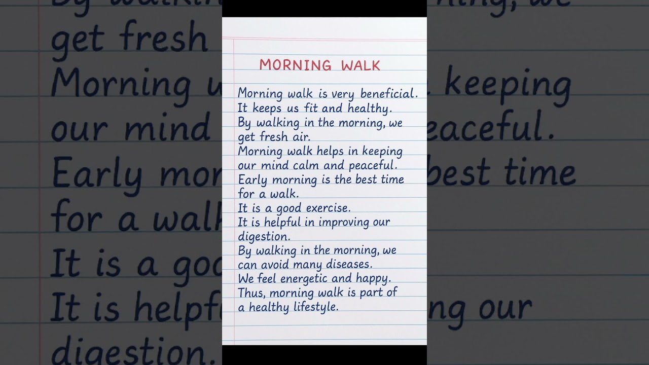 10 Lines Essay on Morning Walk ✍️ | Notebook Style | Short Essay for Students