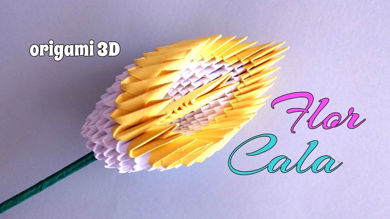 FLOR CALA/FLOR ALCATRAZ en ORIGAMI 3D.