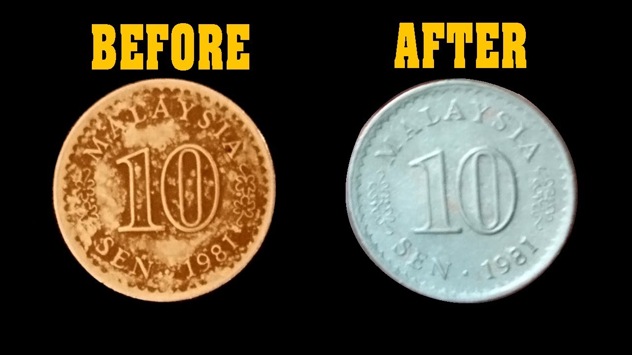 Cleaning Coin Without Rubbing / Without Losing Value ( Cuci Duit Syiling )