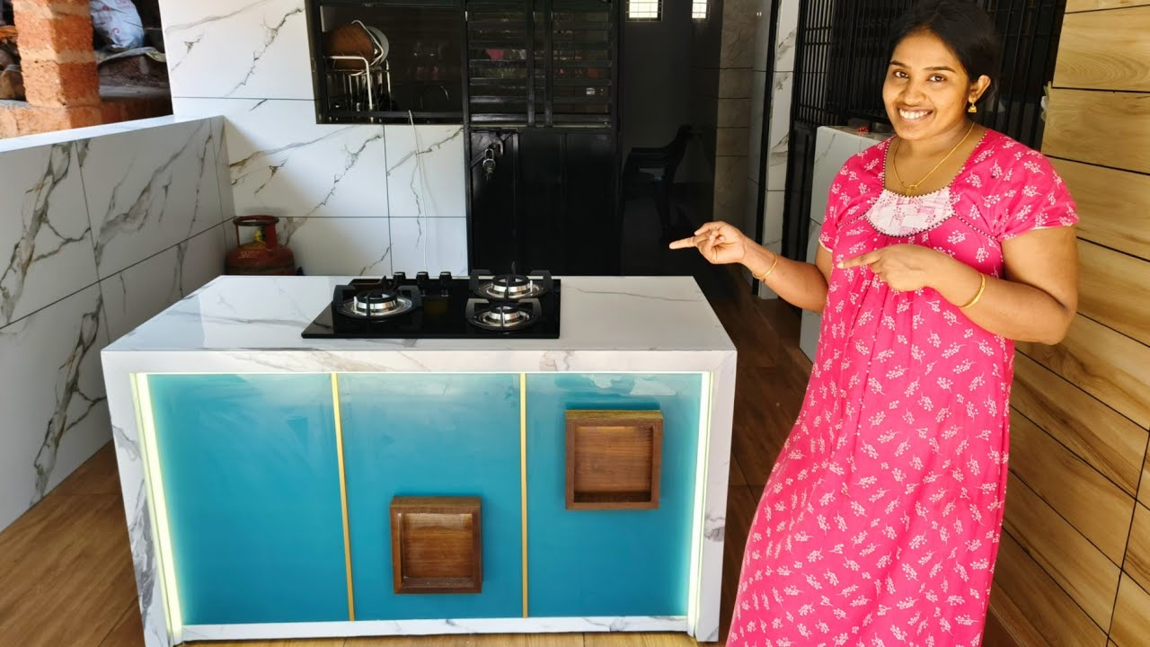 New Home🏠 ഞങ്ങളെ വീട്ടിലെ Modular Island Kitchen കാണാം ദ്വീപ് അടുക്കള