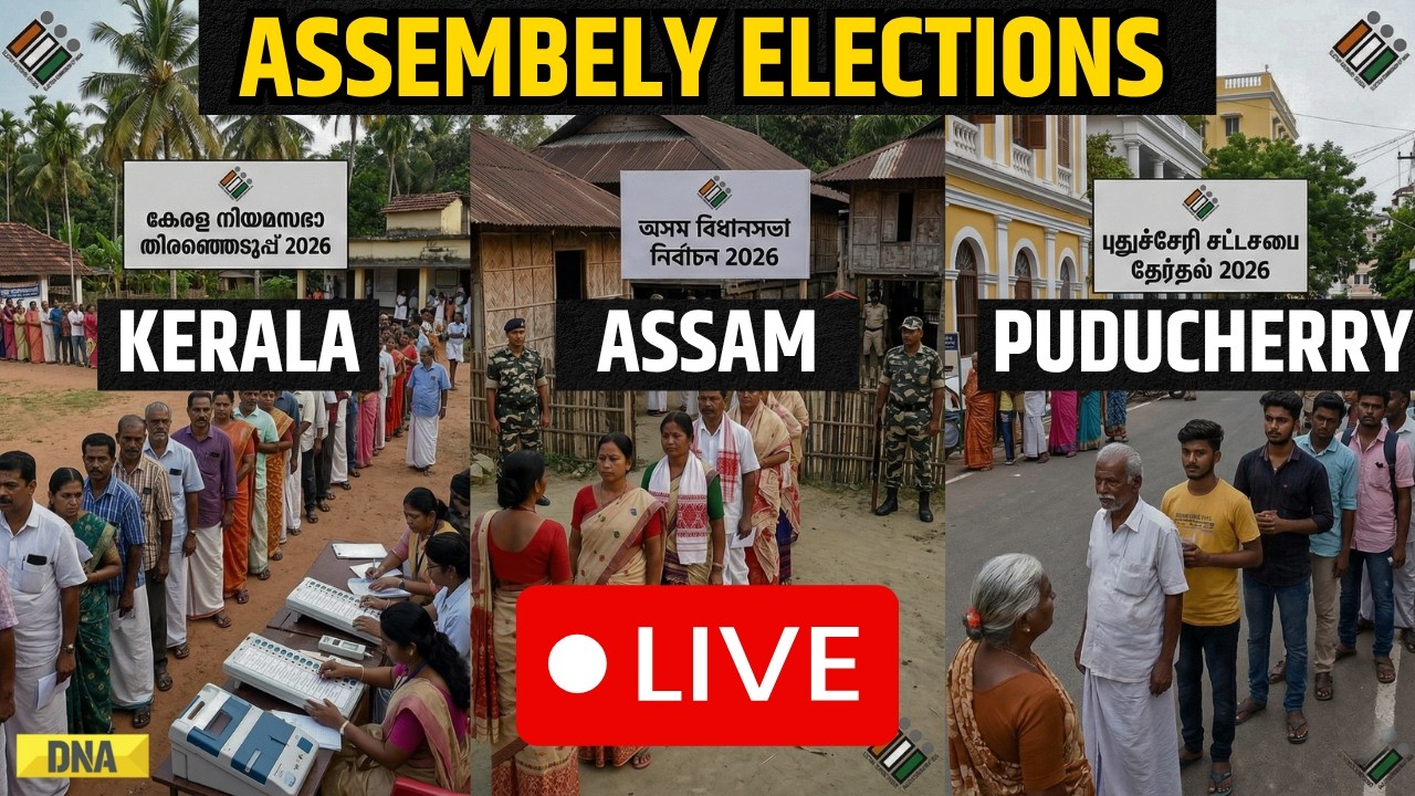 Assembly Elections LIVE:  Voting Begins In Assam, Kerala & Puducherry | BJP vs Congress Showdown