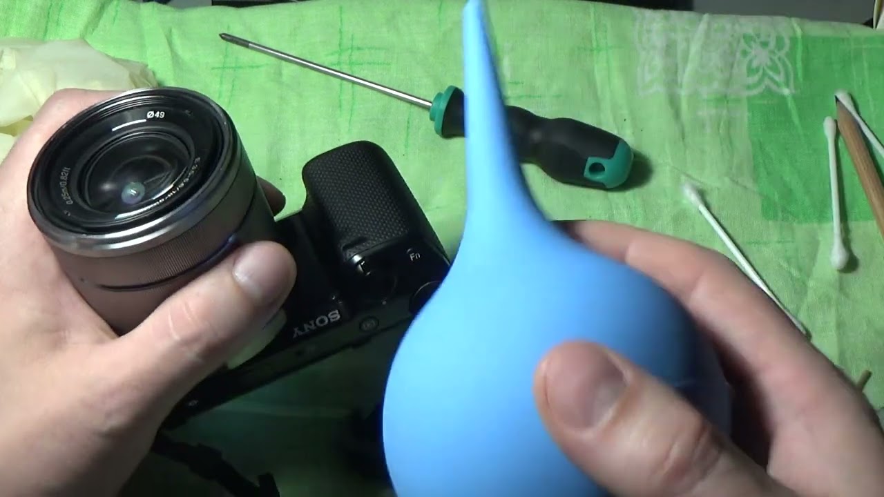 Чистка линз объектива 18 55 фотоаппарата sony Nex 5r