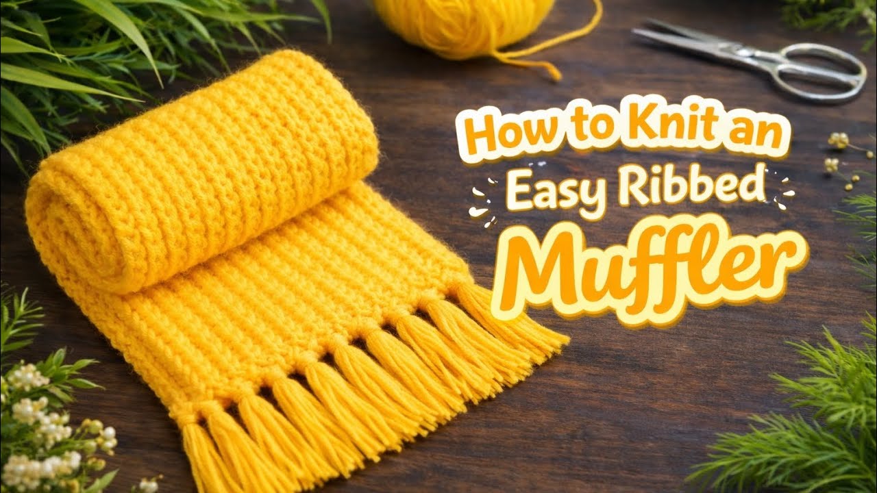 💫💯 Most popular 💕 & Simple 💖knitting 🌟 muffler 🧣 pattern ✨of beginners💛. How 💓 to start knitting 🧶?|