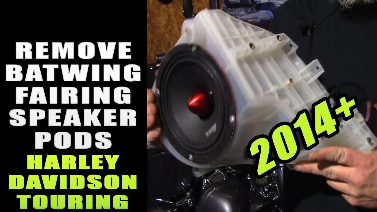 Remove 2014+ Street Glide Fairing Speaker Pods Harley Davidson Batwing Fairing