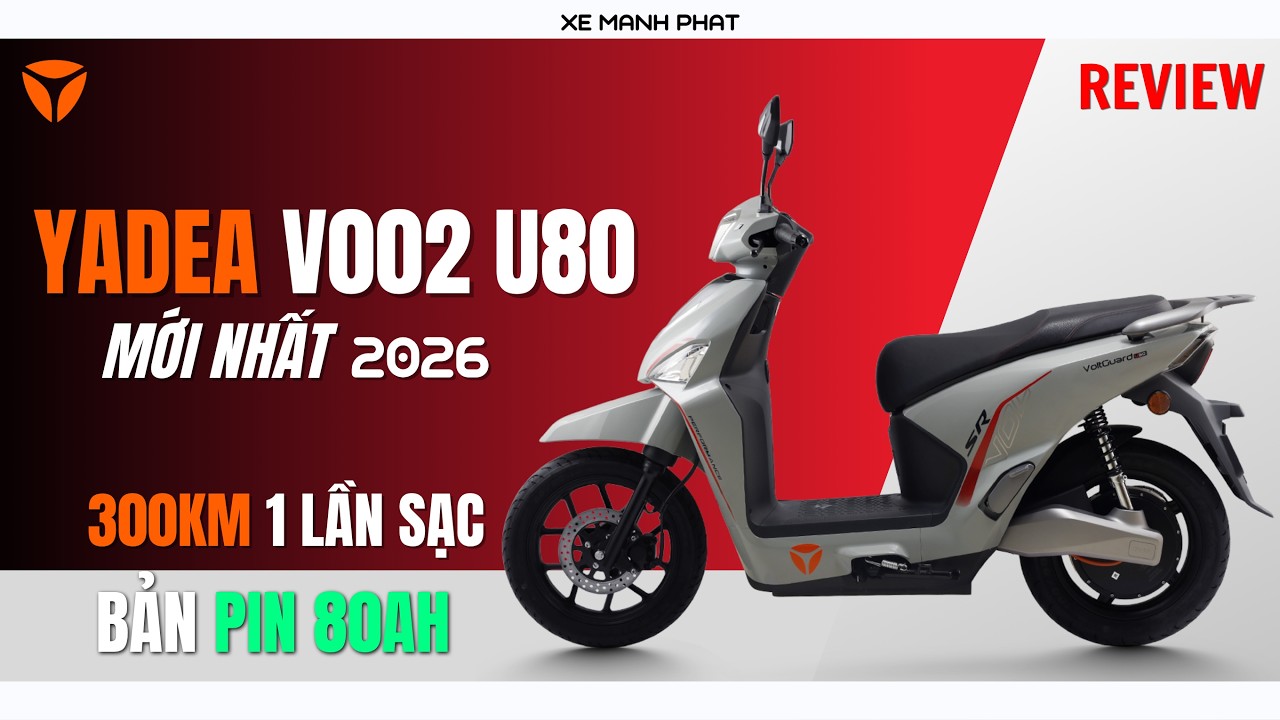 REVIEW XE ĐIỆN YADEA VOLTGUARD U80 ( PIN 80AH ) - DI CHUYỂN 300KM 1 LẦN SẠC
