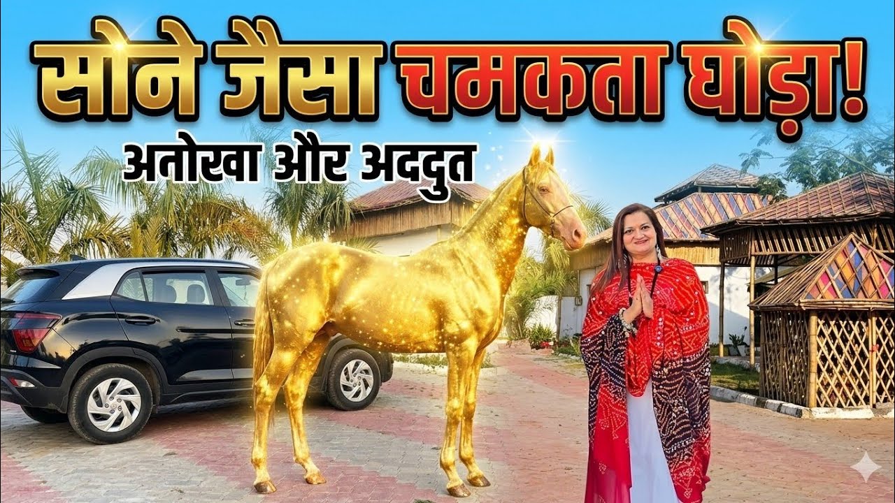 उनका अनोखा White Beauty Horse जो धूप में सोने की तरह चमकता है🐴🤯 / bhavana kariya/ raajal stud farm 