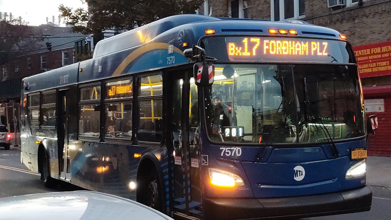 MTA LFS HEV XD40 XN40 New Flyer C40LF NYC Bus Bx17 Crotona Avenue weekend Sunday.