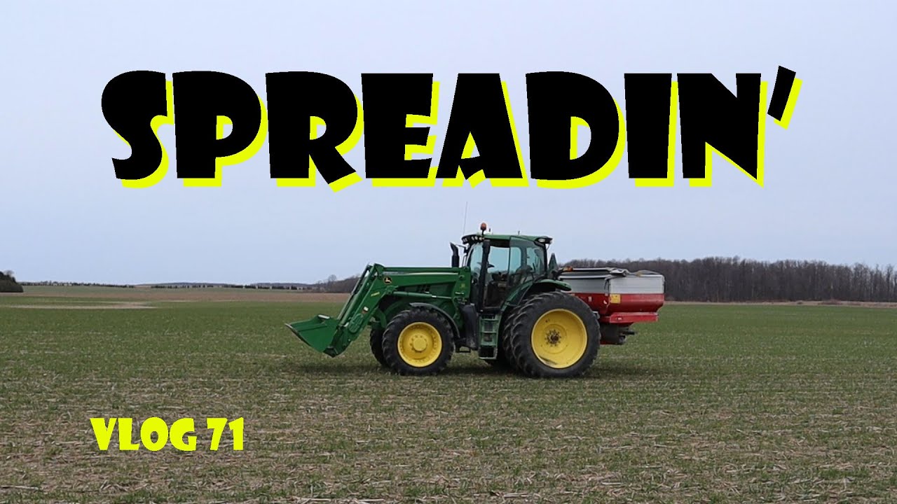 Spreading Fertilizer with a Kverneland Exacta-TL GEOspread | Vlog71