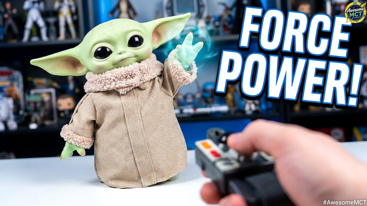 😇👽💥🚀 Star Wars Grogu the child Baby Yoda Mandalorian Toy moves & makes sounds talks Mattel 2022 👶🏻👽