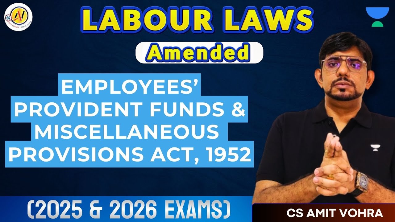 CS Executive SBIL Part B One Shot Revision Labour Laws 40 marks CS Amit Vohra 