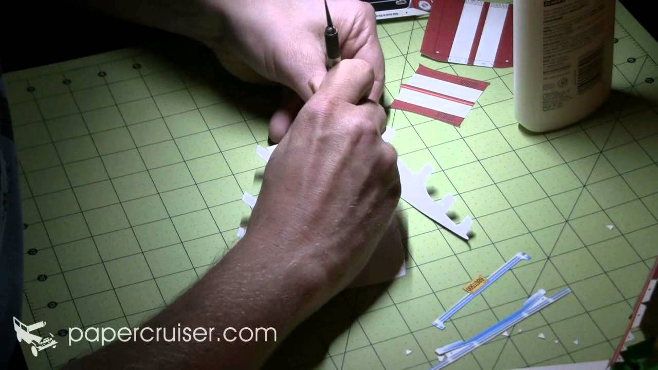 Building the 1968 Shelby Mustang GT500 KR paper model by papercruiser.com