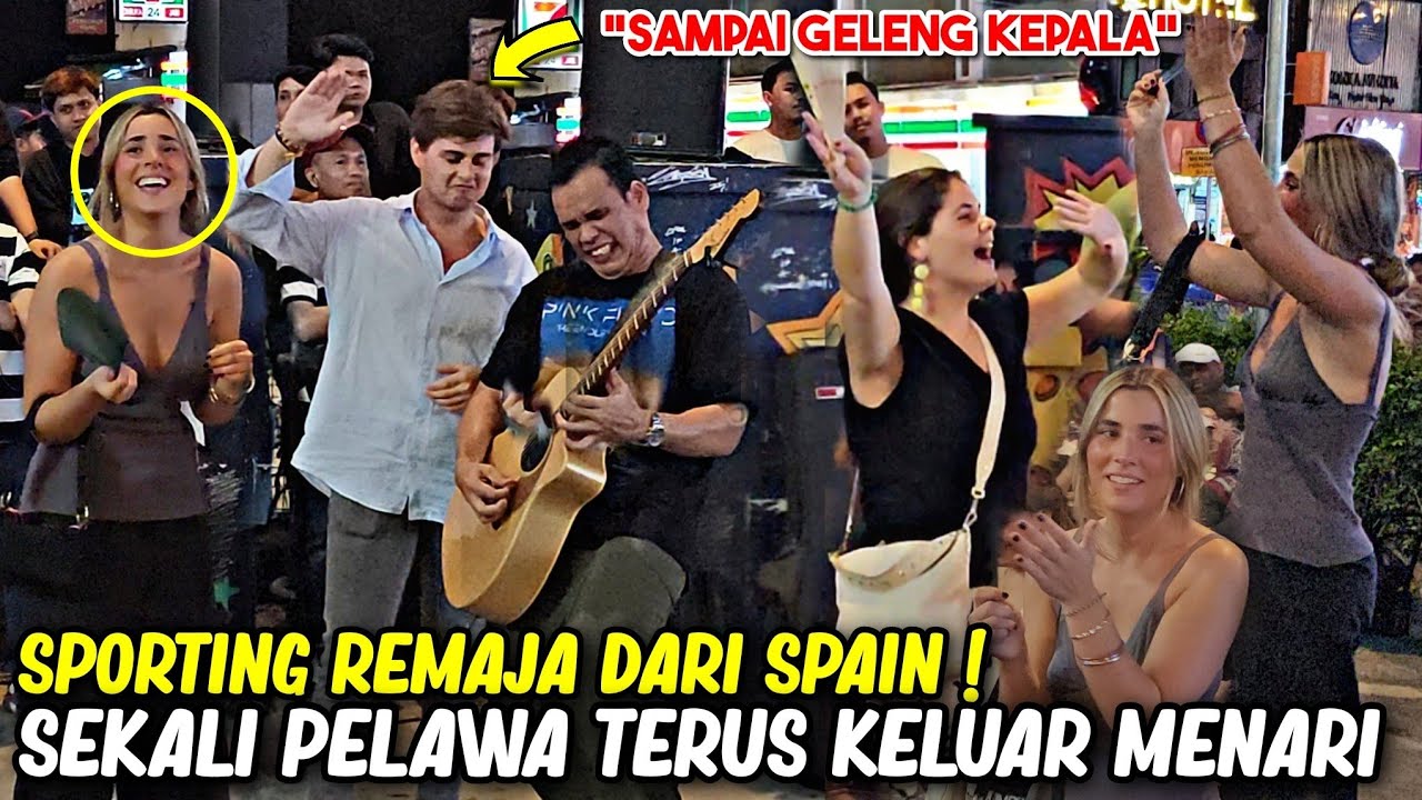 Kehadiran sekumpulan remaja Spain riuhkan lagi suasana! Tak tolak pelawaan Bob,sakan mereka menari
