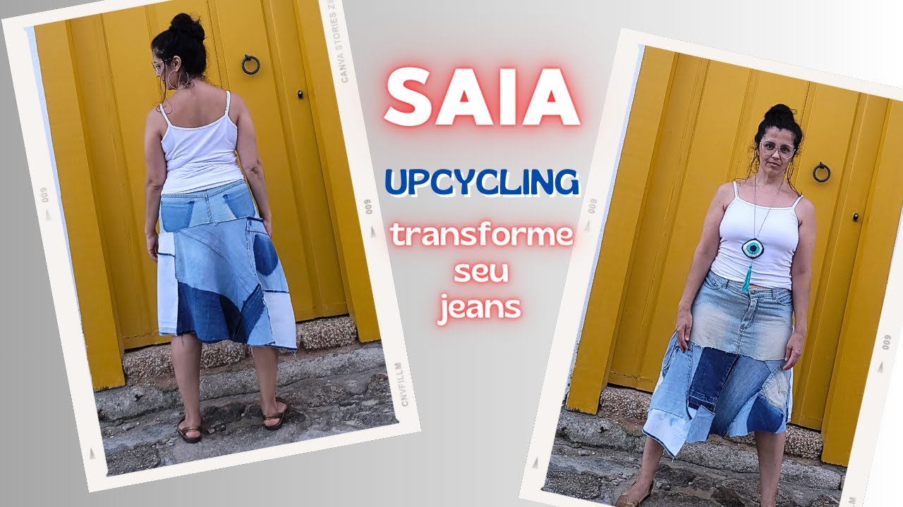 TRANSFORME SEU JEANS NUMA SAIA: UPCYCLING - SAIA PATCHWORK