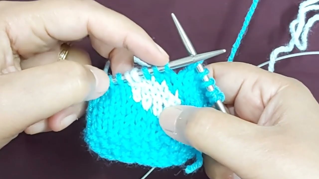 غرزةتريكو(107) جاكار مثلثات ماءلة point jacquard