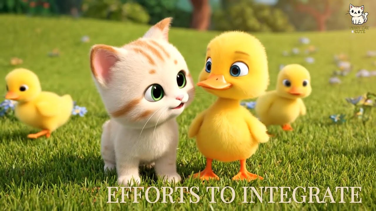 Kittens Learn to Dance with Ducks (Part 6) - Efforts to Integrate  🐱🐥