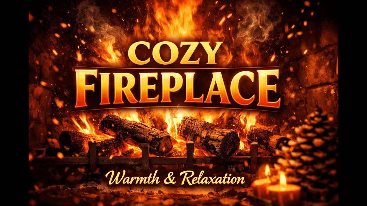 Cozy Fireplace - A full hour of sound and sights of ignition and crackling fire