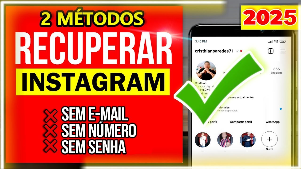 COMO RECUPERAR SUA CONTA DO INSTAGRAM 2025 ( SEM EMAIL, SEM SENHA, SEM NUMERO)