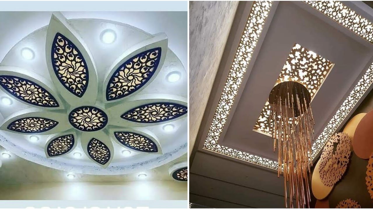 احدث واجمل ديكورات الجبس مع خشب ليزر |صلونات عصرية بي جبصdikorat jabs