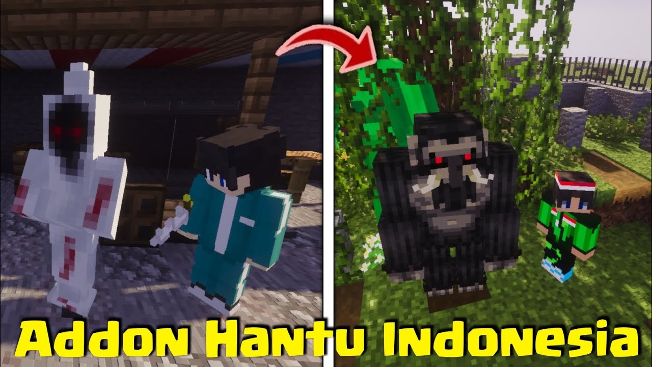 KITA RONDA MALAM DENGAN ADDON HANTU INDONESIA SEREM BANGET DI MCPE