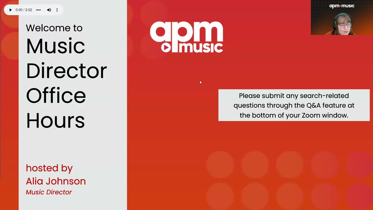 APM Music Director Office Hours - November 2025